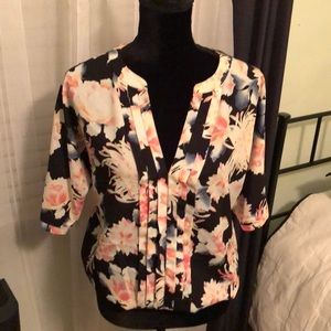New York & Company Floral Blouse, M